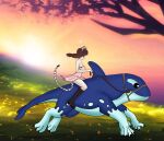  minaowa muschelshreck oma_the_orcane original original_character riding sunset 