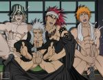  4boys anal anal_object_insertion anal_sex bleach dildo erection gay gninrom hat hitsugaya_toushirou kurosaki_ichigo male male/male male_only masturbation multiple_penises orange_hair red_hair renji_abarai semen sex sex_toy sex_toys uncensored urahara_kisuke white_hair yaoi 