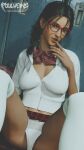 1girl alluring bandai_namco blouse female_focus female_human female_only female_solo foulveins human human_only human_solo julia_chang namco namco_bandai necktie panties skirt solo_female solo_focus tekken twitter