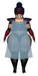 3d black_hair cape chichi dragon_ball gigantic_ass gigantic_breasts helmet hourglass_figure saturnxart