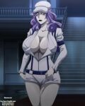 big_ass big_breasts bleach hourglass_figure kirio_hikifune purple_hair rtenzo_(artist)