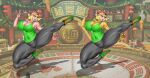 arms_(game) ass big_ass big_breasts breasts cleavage commission dat_ass female flying_kick min_min solo