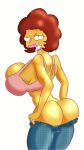 ass bra jeans massive_breasts maude_flanders no_panties the_simpsons thighs