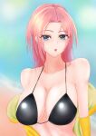 1girl alluring big_breasts bikini blue_eyes chino_yumiya cleavage dead_or_alive dead_or_alive_xtreme dead_or_alive_xtreme_2 dead_or_alive_xtreme_3 dead_or_alive_xtreme_3_fortune dead_or_alive_xtreme_beach_volleyball dead_or_alive_xtreme_venus_vacation elise_(doa) pink_hair tecmo