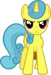 1futa 1girl blue_hair friendship_is_magic futanari glare horsecock horsecock_futanari lemon_hearts_(mlp) looking_at_viewer my_little_pony penis precum rarewaifus standing unicorn yellow_fur