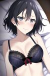 1girl alluring bra breasts cleavage nios on_bed underwear yahari_ore_no_seishun_lovecome_wa_machigatteiru. yukinoshita_haruno