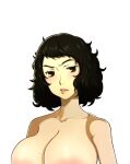  1girl 2024 2d 2d_(artwork) atlus big_breasts birthmark birthmark_on_breasts black_hair breasts brown_eyes completely_nude completely_nude_female dimples edit edited edited_image edited_official_artwork female_only gigantic_breasts huge_breasts karfound light-skinned_female light_skin lips massive_breasts nude nude_female nude_female_nude_female pale-skinned_female pale_skin persona persona_5 persona_5_royal portrait sadayo_kawakami shiny_breasts shiny_hair shiny_skin short_hair solo_female unamused upper_body 