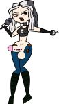  1futa 1girl balls big_balls big_penis body_writing carrie_(total_drama) clothed clothing erection fresh_tv futa_only futanari gordon003 goth goth_girl human light-skinned_futanari light_skin microphone mostly_clothed open_fly pale-skinned_female pale_skin penis penis_tattoo rarewaifus solo_futa standing tattoo teletoon testicle the_ridonculous_race total_drama_island unzipped_pants writing_on_body 