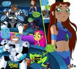 beast_boy comic garfield_logan green_eyes koriand'r red_hair shadman starfire teen_titans victor_stone