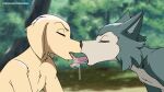  2boys anthro beastars bikomation closed_eyes furry gif jack_(beastars) kissing legoshi_(beastars) male male/male male_only nude open_mouth tongue tongue_out yaoi 