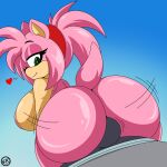 1boy 1girl amy_rose anthro areola ass big_ass big_breasts breast clothed clothing dat_ass duo erection erection_under_clothing eulipotyphlan female furry heart hedgehog high_res hot_dogging huge_ass male male/female mammal nipple nr_ac nude puffy_areola sega sex sideboob sonic_the_hedgehog_(series)