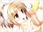  1girl bath brown_hair caressing_testicles censored fellatio handjob hiide mosaic_censoring nekomiya_nono nono_nekomiya nude oral penis solo_focus tongue tongue_out yotsunoha 