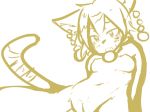  big_breasts cat_girl cat_tail daena legend_of_mana monochrome pussy 