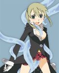 blush censored maka maka_albarn open_clothes open_shirt sex shirt soul_eater tentacle