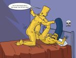  ass bart_simpson bed blue_hair breasts hair incest marge_simpson nude penis rough_sex the_fear the_simpsons yellow_skin 