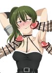  1girl 3boys armpits censored erection green_hair group_sex hetero imminent_penetration imminent_sex long_hair medium_hair orgy penis sex_invitation sexually_suggestive sousou_no_frieren ubel_(sousou_no_frieren) uncensored 