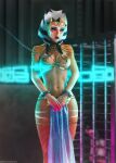  3d 3d_(artwork) ahsoka_tano chain female_only lingerie looking_down semi_nude star_wars therealzoh 