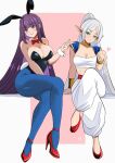  arabian_clothes bodysuit bulma_brief bulma_brief_(cosplay) bunny_ears bunnysuit choker dragon_ball dragon_ball_(classic) elf elf_ears elf_female female_only fern_(sousou_no_frieren) frieren frieren_beyond_journey&#039;s_end ihsnet legwear long_hair purple_hair sousou_no_frieren stockings white_hair 