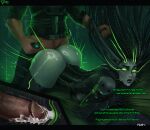  ai big_breasts doggy_position doggy_style_position green_eyes looking_at_viewer looking_down mechanical mechanophilia metal_breasts nude nude_female nyuunzi robot robot_girl robot_humanoid robot_joints sci-fi sex_from_behind shodan system_shock tubes wire wire_hair wires 