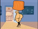  1girl 2024 ass ass boots cartoon_network debbie_turnbull edit female_only orange_hair robotboy screencap sideboob 