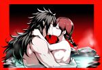  1boy 1girl black_hair breasts fairy_tail irene_belserion kissing madara_uchiha nude nude_female nude_male red_hair 