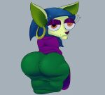 1girl anthro artist_request big_ass canine cartoon_network chihuahua clothed clothed_female clothing courage_the_cowardly_dog dat_ass domestic_dog female female_focus female_only furry looking_at_viewer looking_back posing shirley_the_medium solo tagme unamused