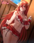 1girl 1girl alluring alternate_costume athletic_female bare_arms bare_legs bare_midriff bare_shoulders bare_thighs big_breasts bikini bikini_skirt blush breasts cleavage collarbone cordelia_(fire_emblem) cordelia_(summer)_(fire_emblem) day female_abs fingerless_gloves fire_emblem fire_emblem_awakening fire_emblem_heroes fit_female gloves hair_between_eyes hair_ornament high_res hocen indoors long_hair looking_at_viewer midriff nintendo official_alternate_costume red_bikini red_eyes red_hair red_swimsuit shy_smile sideboob smile swimsuit thighs toned under_boob variant_set very_long_hair wing_hair_ornament