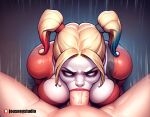  1boy 1girl ai_generated fellatio harley_quinn male/female oral pov solo_focus tagme 