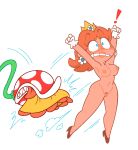  embarrassed embarrassed_nude_female embarrassing enf monster nintendo piranha_plant plant_monster princess princess_daisy wardrobe_malfunction 