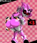  &lt;3 2023 amy_rose anus ass ass_focus bending_over bottomless breasts exposed_ass exposed_pussy female heart heart-shaped_pupils heart_eyes looking_at_viewer metal_amy one_eye_closed palette_limitation peace_sign pixel_art pussy red_eyes robot robot_girl sega sonic_superstars sonic_the_hedgehog_(series) tail text_box thedicock v 