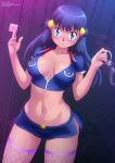 black_hair blue_eyes breasts condom dawn_(pokemon) pokemon police_uniform zel-sama