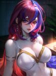 1girl 1girl 1girl alear_(female)_(fire_emblem) alear_(fire_emblem) alluring bangs big_breasts blue_eyes blue_hair breasts choker cinderone cleavage crossed_bangs earrings female_only fire_emblem fire_emblem_engage hair_between_eyes heterochromia high_res jewelry lips long_hair looking_at_viewer multicolored_hair nintendo red_eyes red_hair split-color_hair very_long_hair