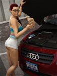 ass car clothing glasses sydgrl3d