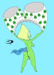  1girl ass barefoot between_buttocks blonde_hair bouncing_breasts boxer_briefs boxers_(clothing) breasts cartoon_network completely_nude completely_nude_female frostbiteboi gem_(species) peridot peridot_(steven_universe) spongebob_movie_reference steven_universe 