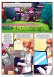 1girl 1girl bbmbbf comic nintendo palcomix pokemon pokepornlive sonia sonia's_first_research_(comic) sonia_(pokemon)