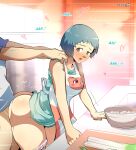  1boy 1girl arisato_minato ass couple fuuka_yamagishi minato_arisato persona persona_3 sex sex_from_behind teal_hair yamagishi_fuuka yuuki_makoto 