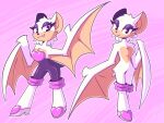  1girl 1girl 1girl 4:3 alternate_form anthro bat breasts digital_media_(artwork) fangs featureless_breasts featureless_crotch fur high_res looking_at_viewer makeup mammal mascara membrane_(anatomy) membranous_wings rouge_the_bat sega smile smiling_at_viewer sonic_the_hedgehog_(series) teeth white_body white_fur whygena wings 