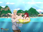 1boy 2girls big_breasts crossover cuckquean cum_inside edit erza_scarlet fairy_tail hinata_hyuuga naruto naruto_uzumaki nipple nude ocean partially_submerged partially_underwater_shot pool raykus red_hair sea sex swimming_pool tagme underwater underwater_sex water