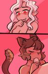  callie_(my_dragon_gf) cat_ears cat_girl cat_tail fawnduu fellatio my_dragon_girlfriend olive_(my_dragon_gf) oral sucking_penis vampire_girl webtoon 