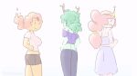 3futas adventure_time animated cartoon_network flame_princess futa_only gif green_hair huntress_wizard melieconiek pink_hair princess_bubblegum