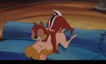 1boy 1girl blonde_hair chip chip_'n_dale_rescue_rangers disney furry gadget_hackwrench gif missionary_position nude sfan