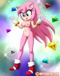 1girl amy_rose female female_hedgehog female_only female_solo green_eyes hedgehog long_hair naked naked_female nintendo nipples nude nude_female pink_fur pink_hair pussy reit sega slut solo sonic_(series) sonic_the_hedgehog_(series) whore