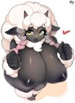  &lt;3 1girl 1girl 2019 anthro anthrofied areola big_breasts biped bovid breasts caprine digital_media_(artwork) high_res horizontal_pupils horn huge_breasts krokobyaka looking_at_viewer mammal nintendo pink_nose pok&eacute;mon pok&eacute;mon_(species) pok&eacute;morph pupils signature video_games wooloo 