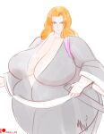 belly_bulge belly_expansion bleach blonde_hair blue_eyes breast_expansion butt_expansion gigantic_ass gigantic_breasts inflation maverick milf necklace rangiku_matsumoto sexy weight_gain