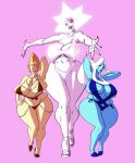  3_girls bikini blonde_hair blue_diamond blue_diamond_(steven_universe) blue_eyes blue_hair blue_skin gigantic_ass gigantic_breasts hourglass_figure slb steven_universe white_diamond white_diamond_(steven_universe) white_hair yellow_diamond yellow_diamond_(steven_universe) 