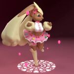 3d animated ass breasts completely_nude creatures_(company) furry furry_female game_freak generalbuta lopunny micro_panties miniskirt navel nintendo nipples nude pokemon_(game) red_eyes waitress_uniform