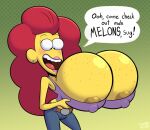 big_breasts big_city_greens breasts disney disney_channel huge_breasts nancy_green red_hair speech_bubble