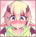  after_sex cum cum_on_face femboy heart-shaped_pupils hoodie_(artist) horny horny_face max_(hoodie) slutty wanting_cum 