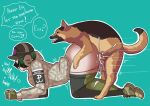 absurd_res all_fours animal_genitalia beastiality big_ass canine canine_penis cum cum_inside dat_ass doggy_position ela_(rainbow_six) elzbieta_bozak english_text erection female feral_on_female from_behind high_res huge_ass male male/female mounting penis rainbow_six_siege sex speech_bubble straight text zoophilia