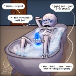 1:1 1:1_aspect_ratio 1boy 2020s 2023 2d 2d_(artwork) animated_skeleton artist_name bathing bathroom bathtub blue_blush blue_penis blush bubble_bath closed_eyes comic_sans digital_media_(artwork) door ectopenis english_text fallen_ghost_angel_(artist) genitals hand_behind_head male male_masturbation male_only masturbation monster monster_boy nude nude_male penile penile_masturbation penis sans sans_(undertale) sequence sequential skeleton solo_male speech_bubble talking talking_to_self text twitter undead undertale undertale_(series) video_game_character video_games